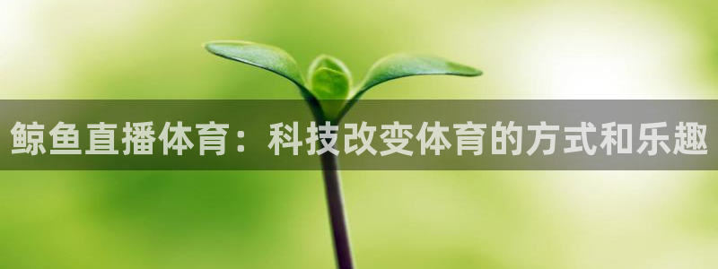 柠檬体育免费高清直播：鲸鱼直播体育：科技改变体育的方式和乐趣
